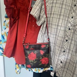 Coach flowered crossbody